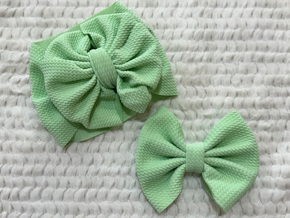 light green bow