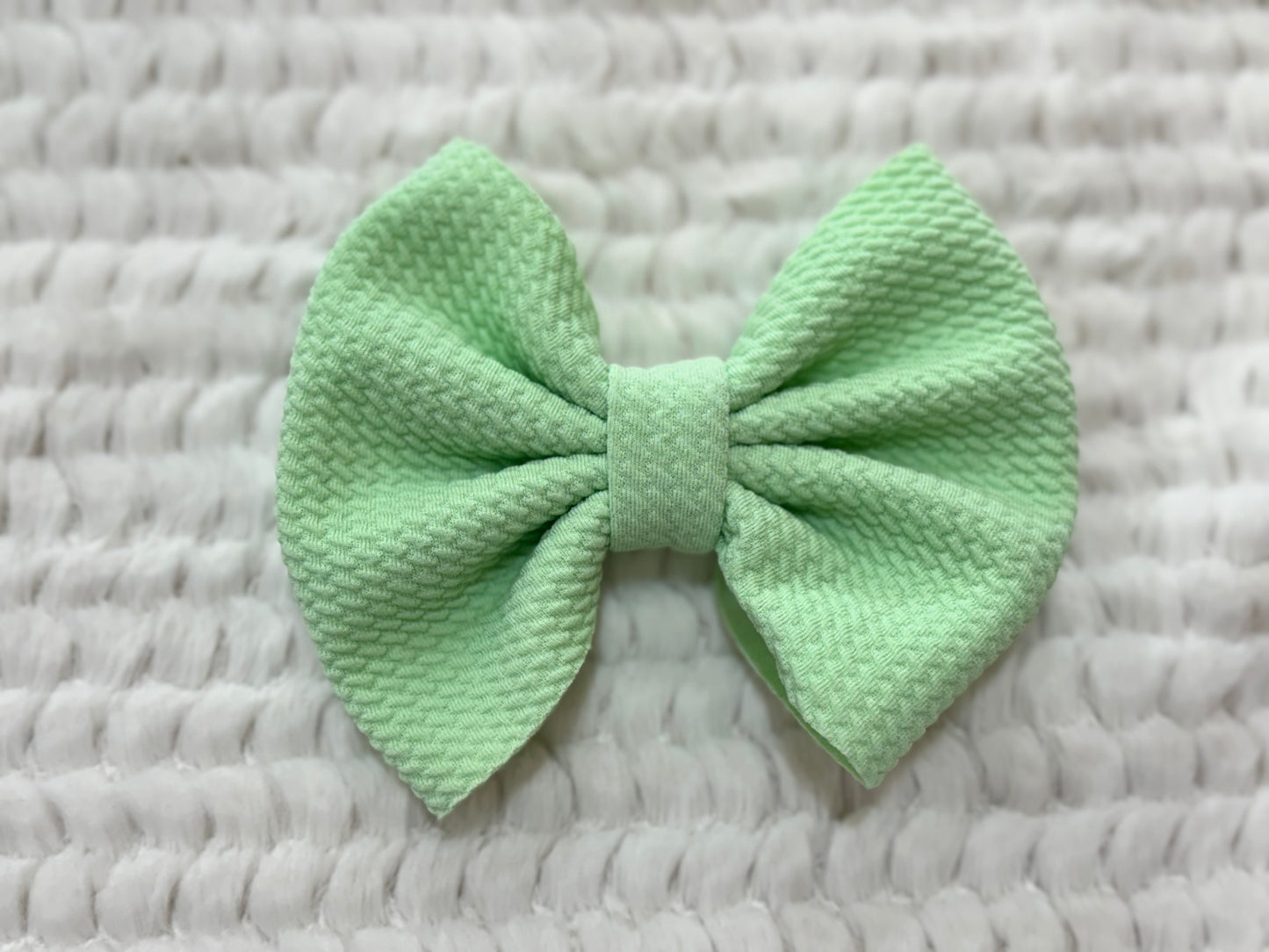 light green bow