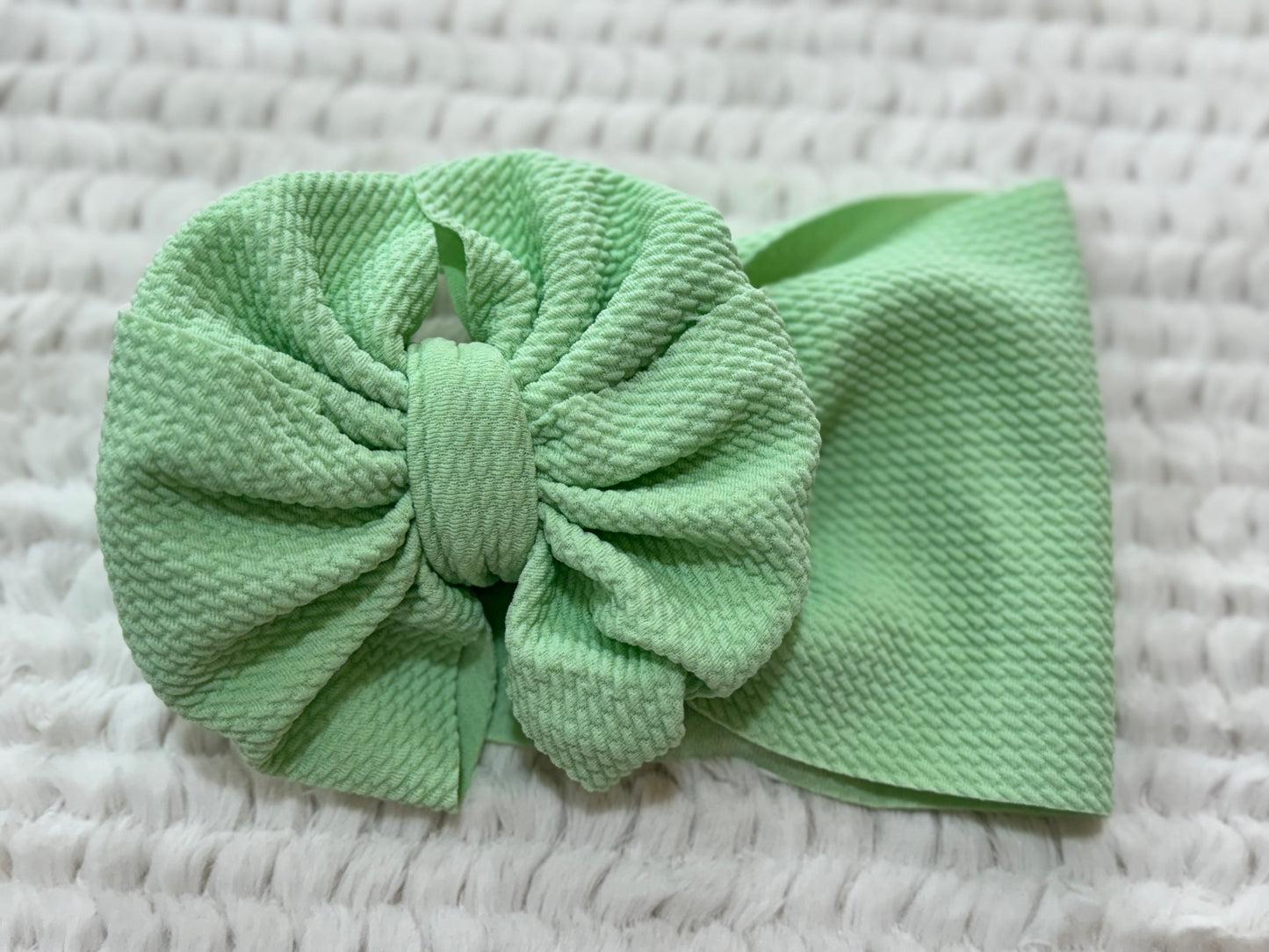 light green bow