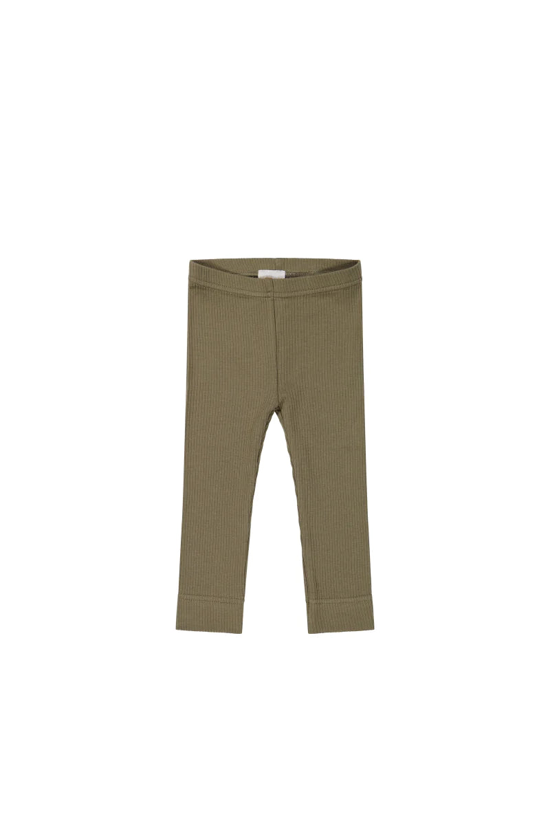 organic cotton modal elastane legging - oak