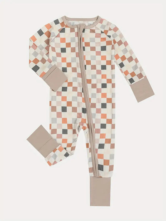 multi color checkered bamboo pajamas
