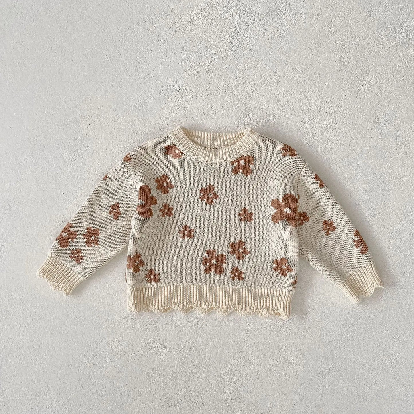 floral knit sweater