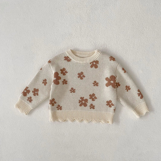 floral knit sweater