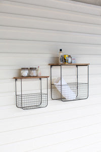 wire basket shelves