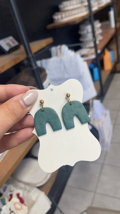 mystery dangle clay earrings - christmas