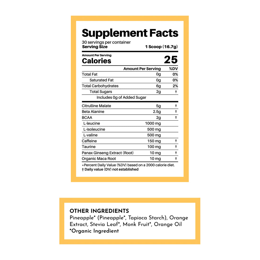 orange pineapple pre-workout