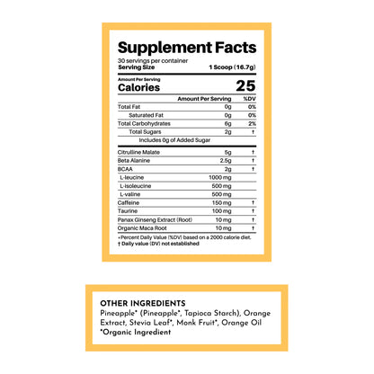 orange pineapple pre-workout