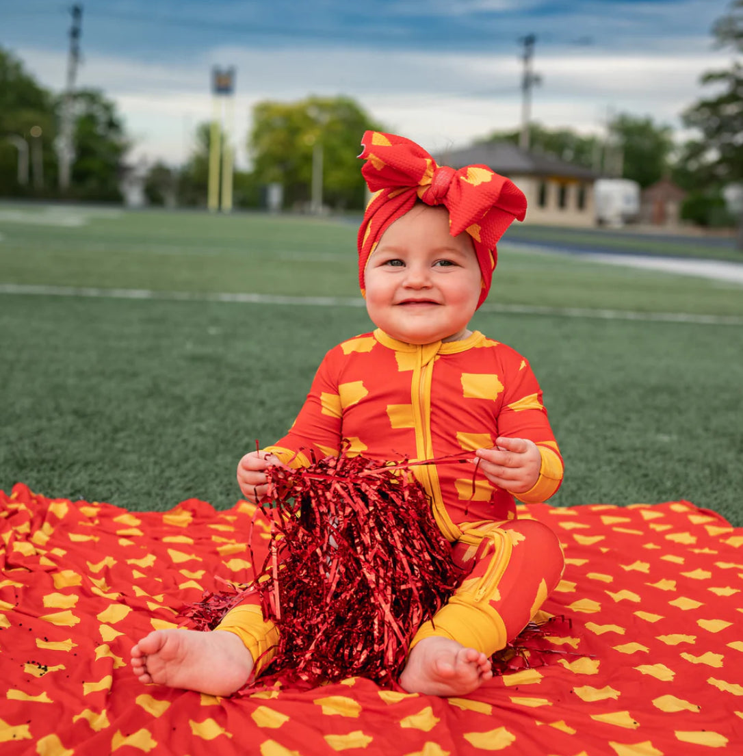 iowa state cardinal + gold zip - Ivory Soul