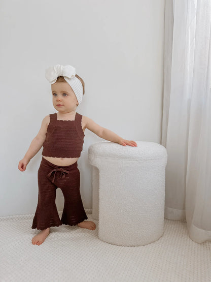 flare knit set - espresso