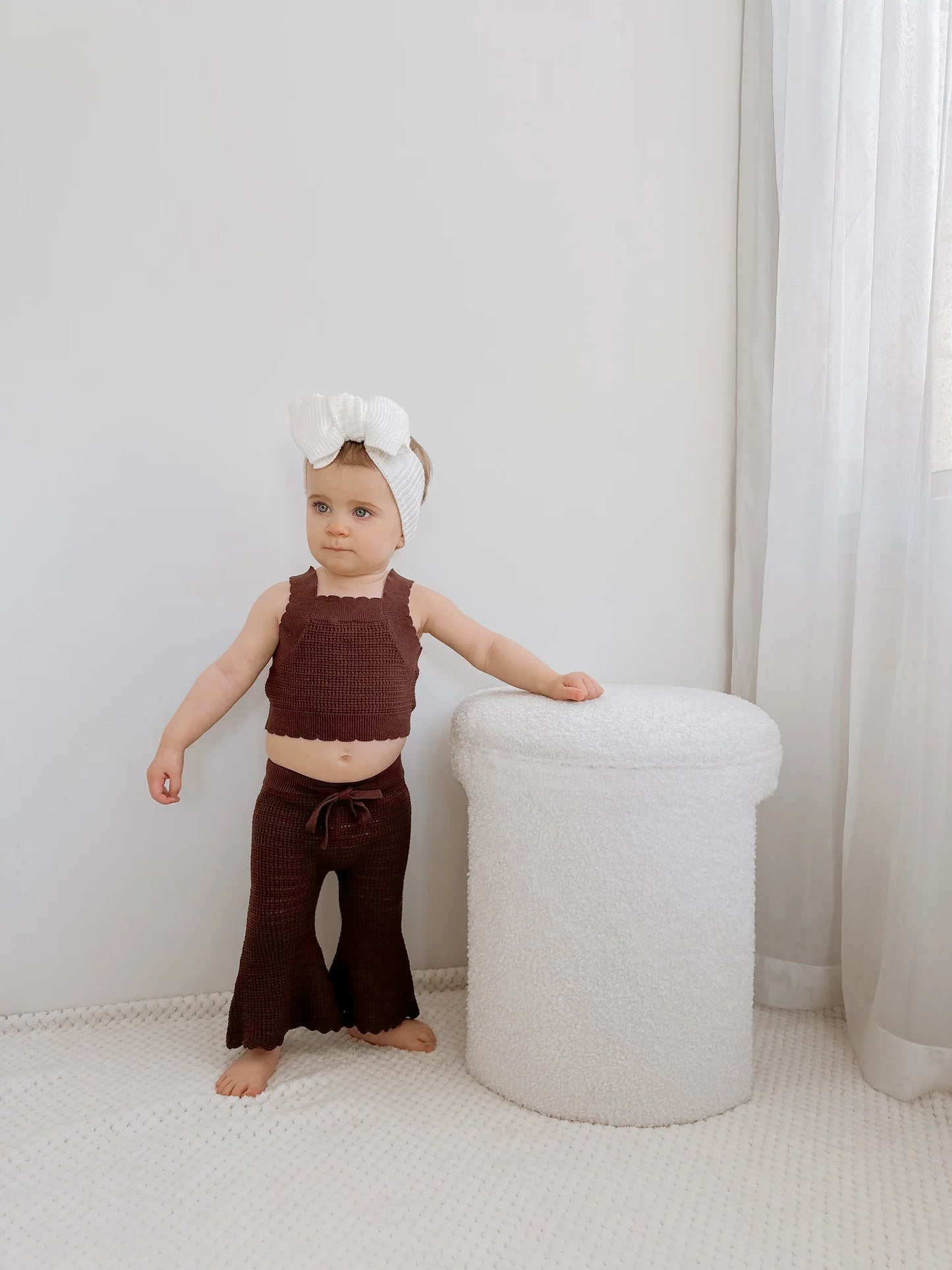 flare knit set - espresso