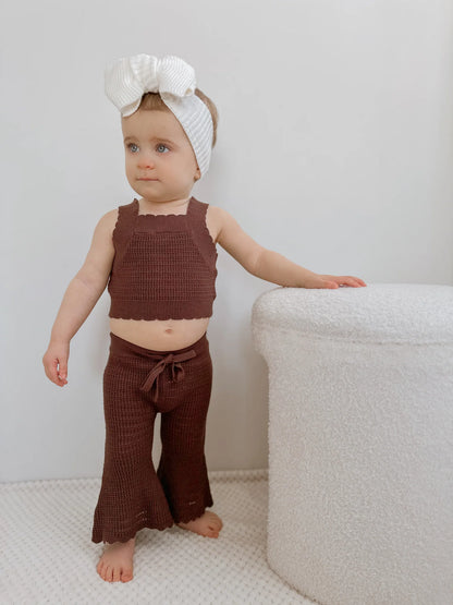 flare knit set - espresso
