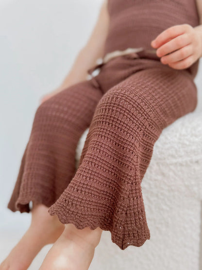 flare knit set - espresso