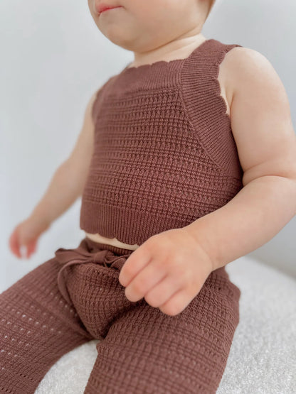 flare knit set - espresso