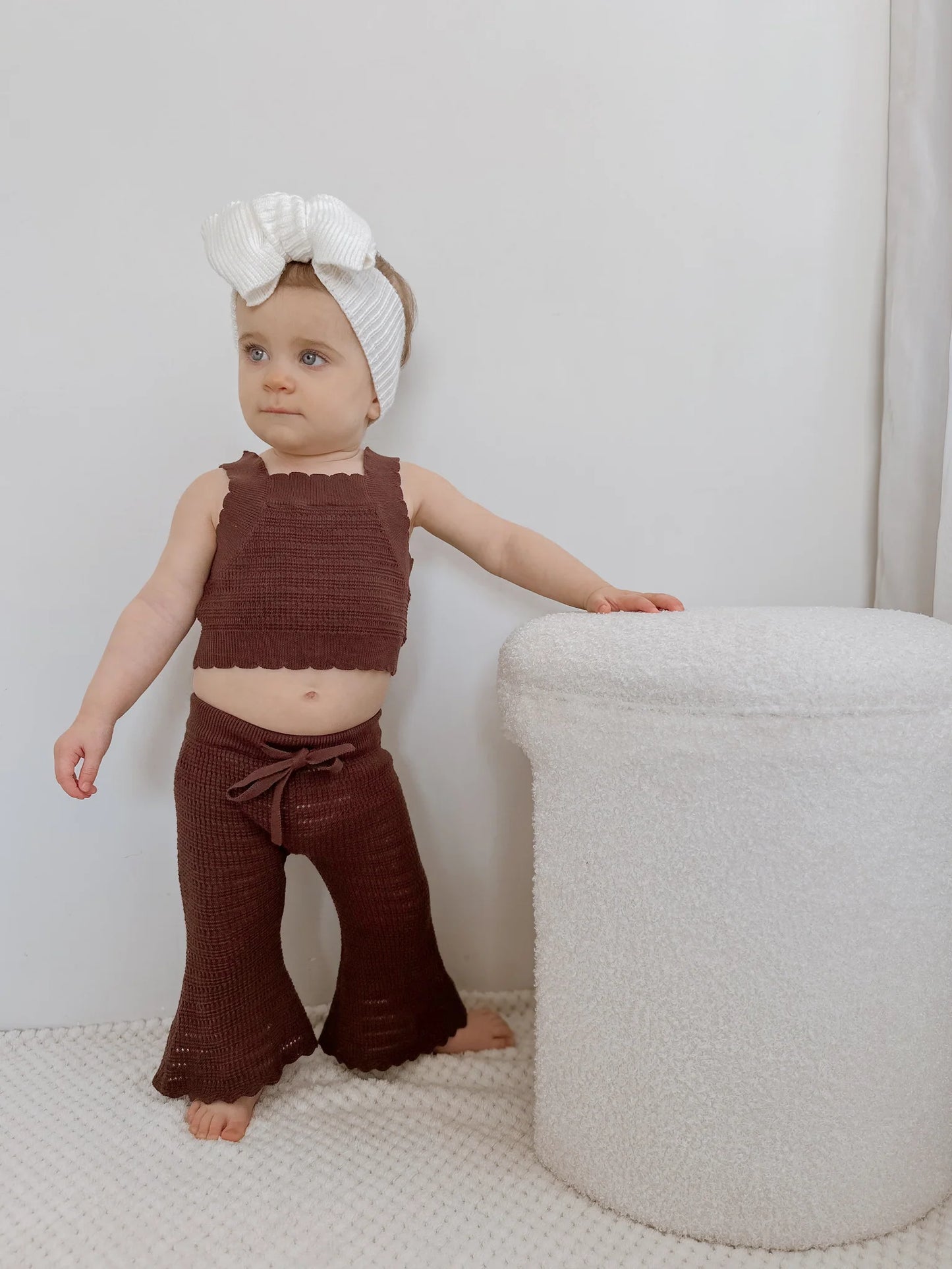 flare knit set - espresso