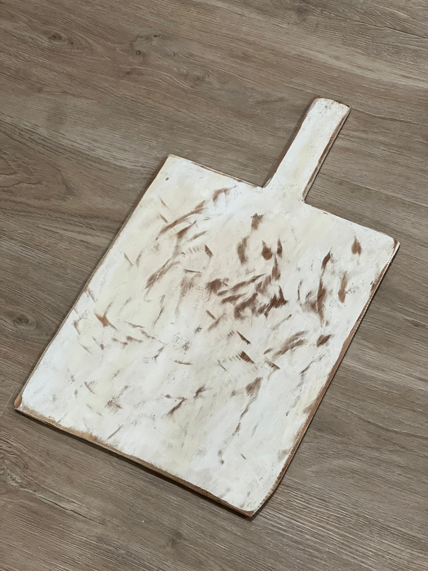 decorative distressed white cutting board