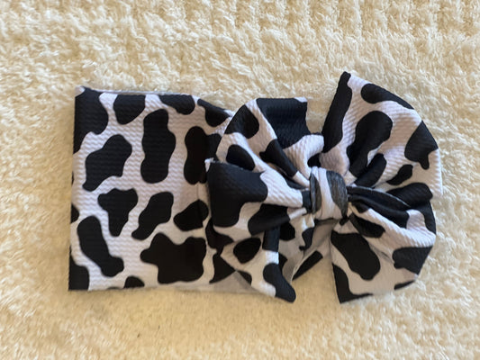 cow print bow