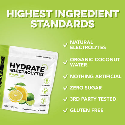 lemon lime hydrate + electrolytes | 30 servings
