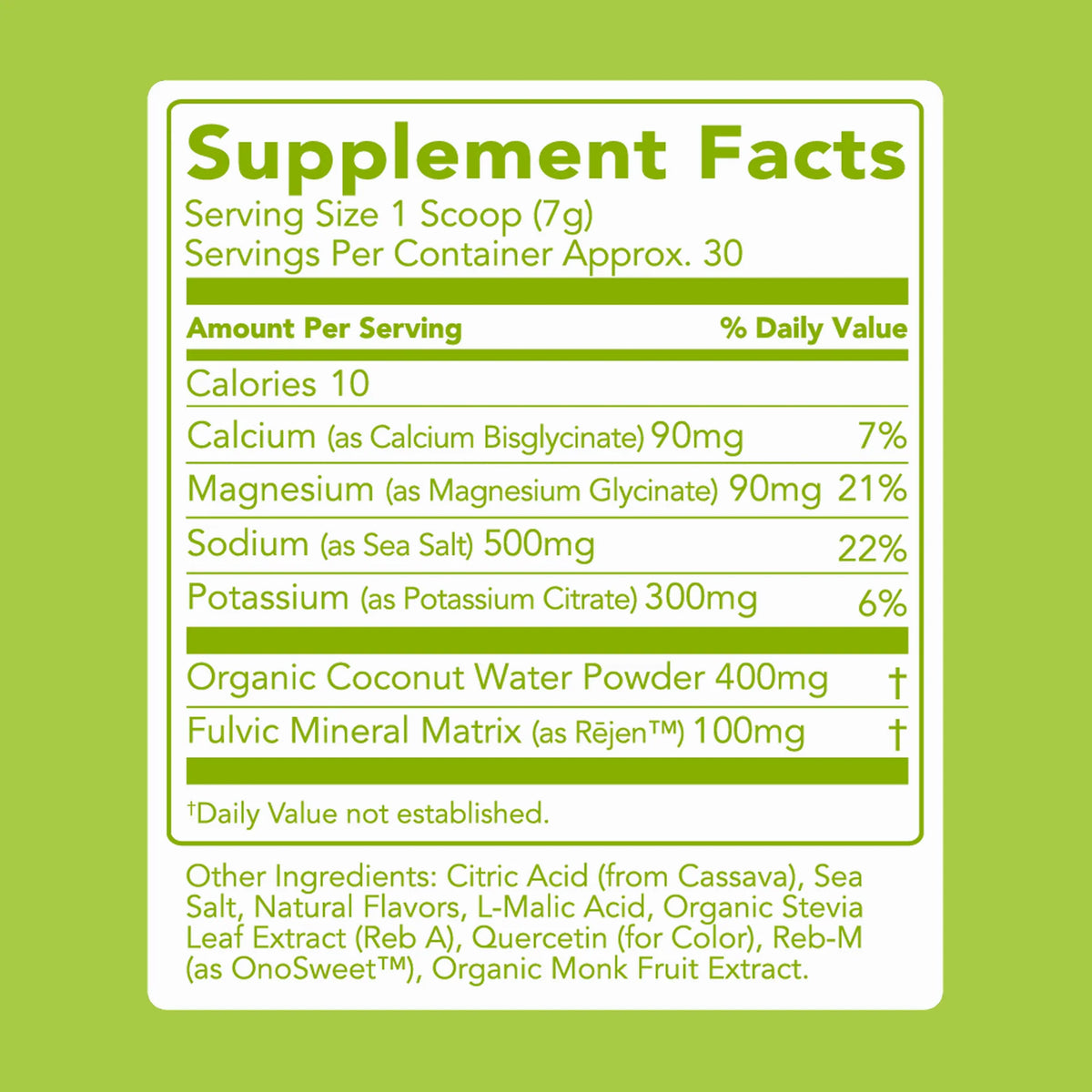 lemon lime hydrate + electrolytes | 30 servings