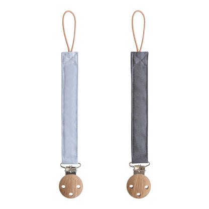 Linen Pacifier Clip 2-Pack - Ivory Soul