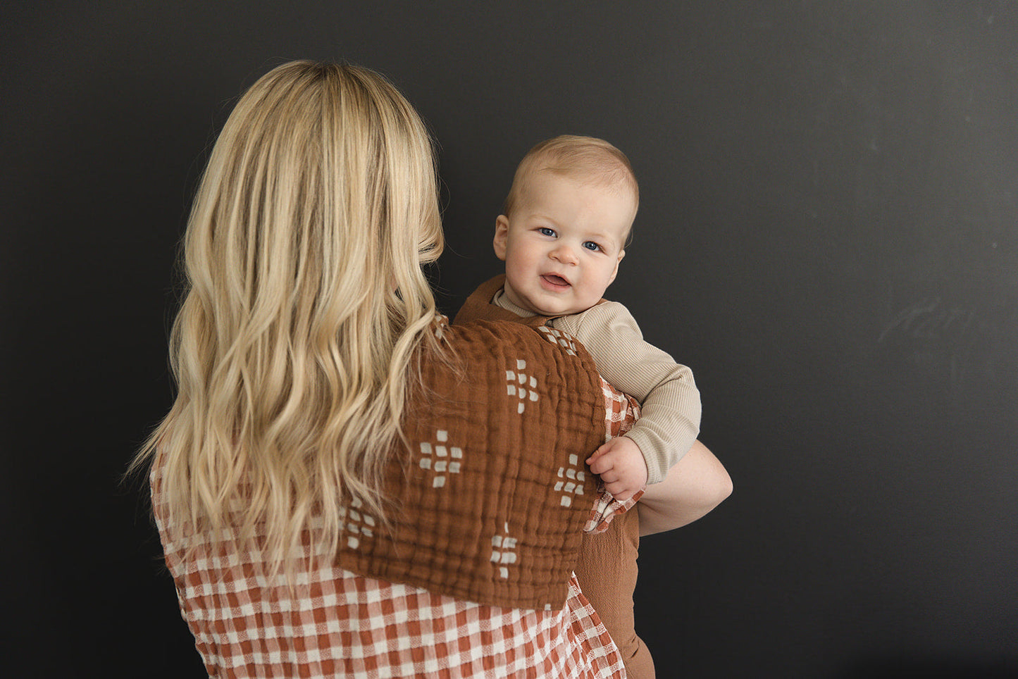 Chestnut Textile Muslin Burp Cloth - Ivory Soul