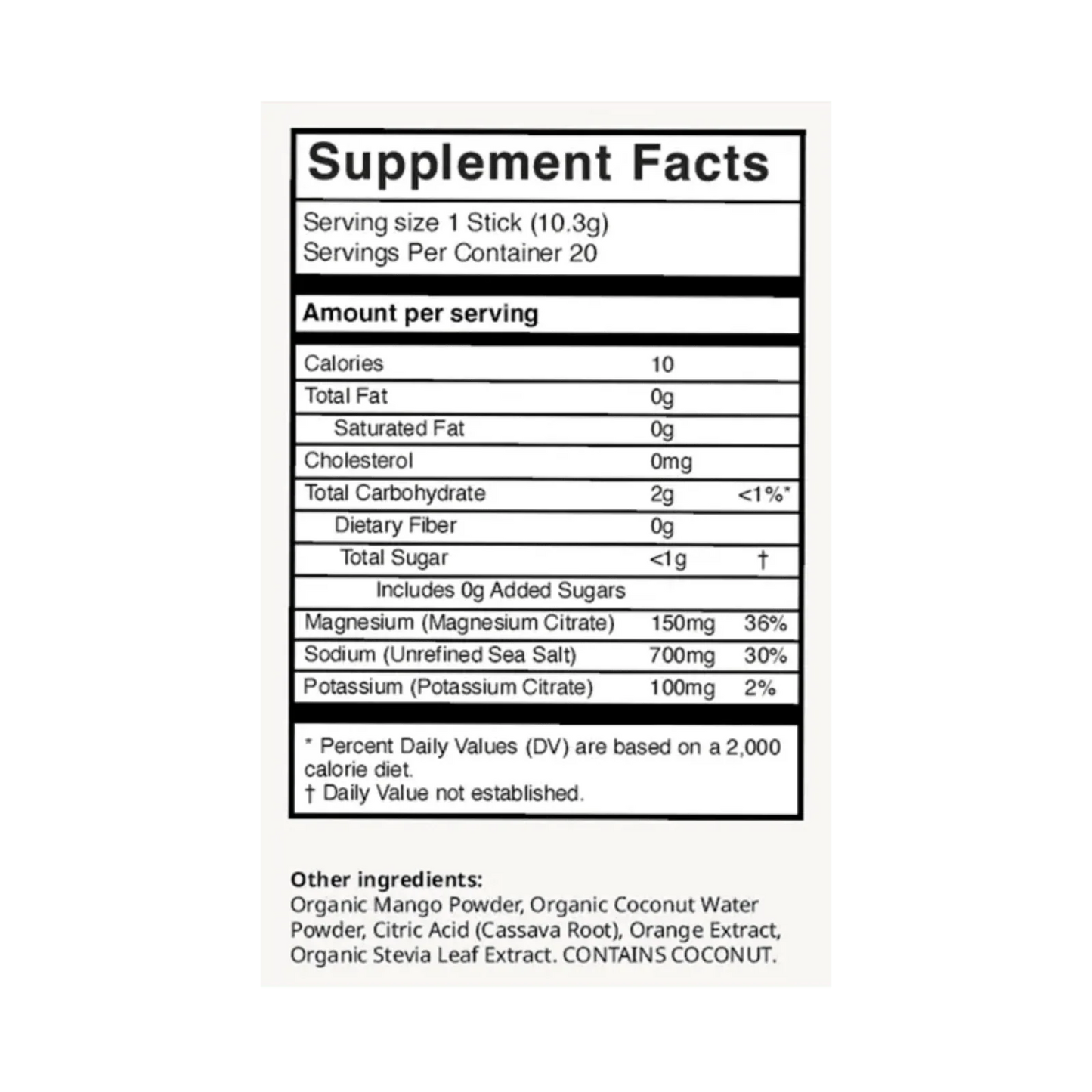 mango orange electrolyte drink mix