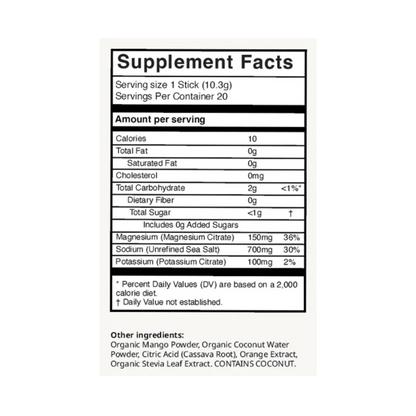 mango orange electrolyte drink mix