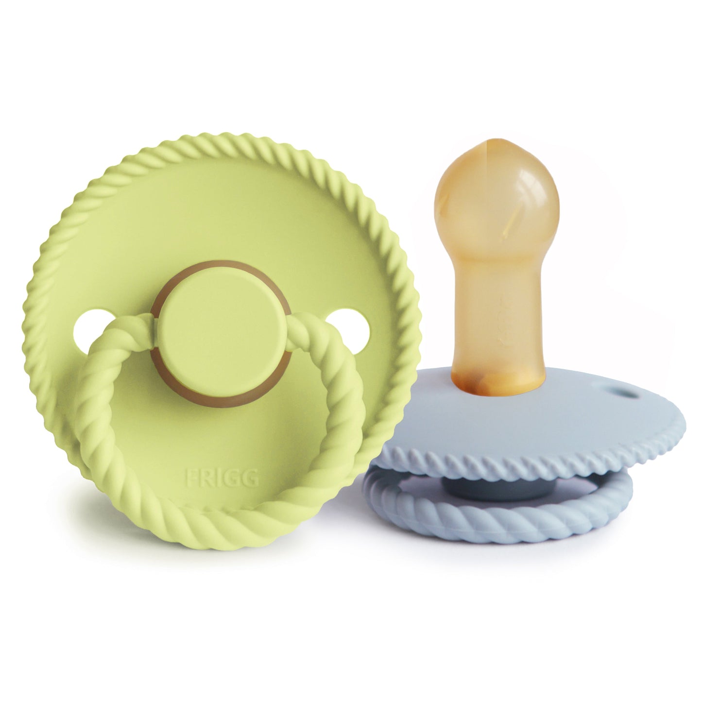 FRIGG Rope Natural Rubber Pacifier 2-Pack - Ivory Soul