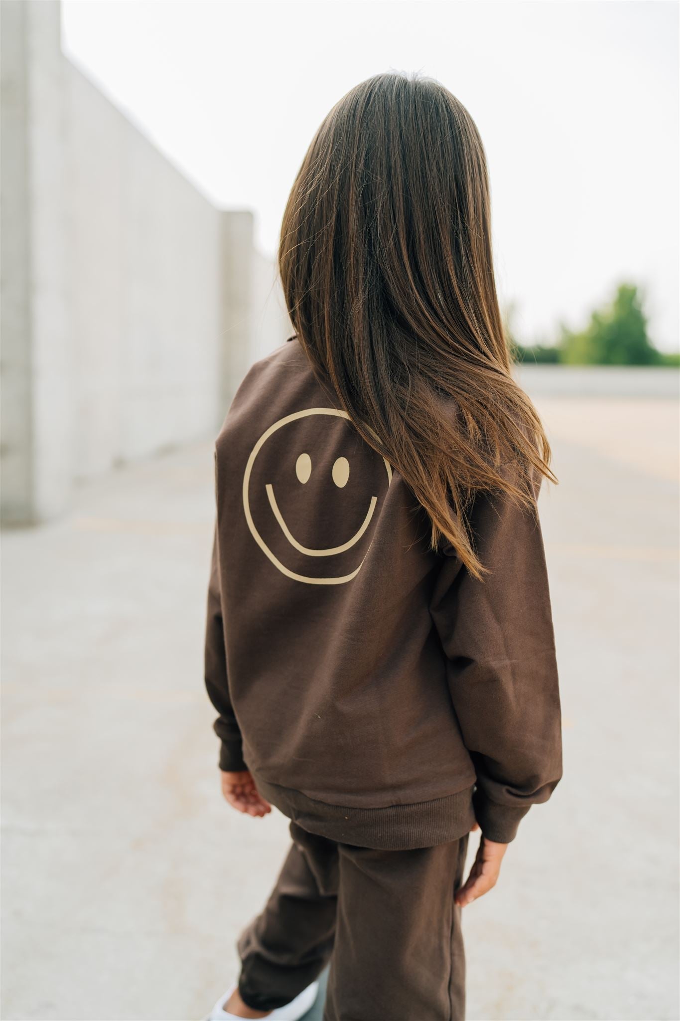 Smiley Face Quarter Zip French Terry Set