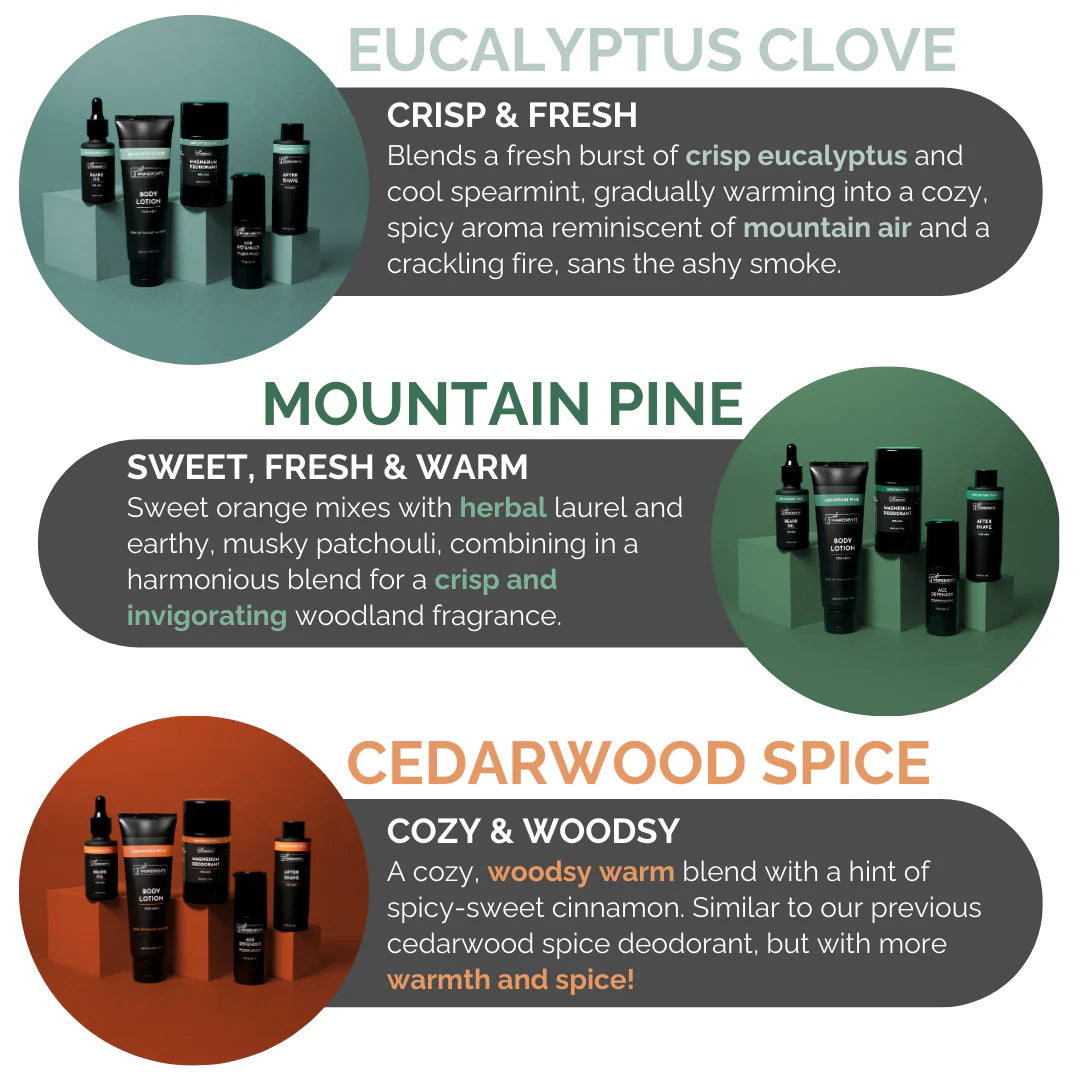 eucalyptus clove magnesium deodorant for men