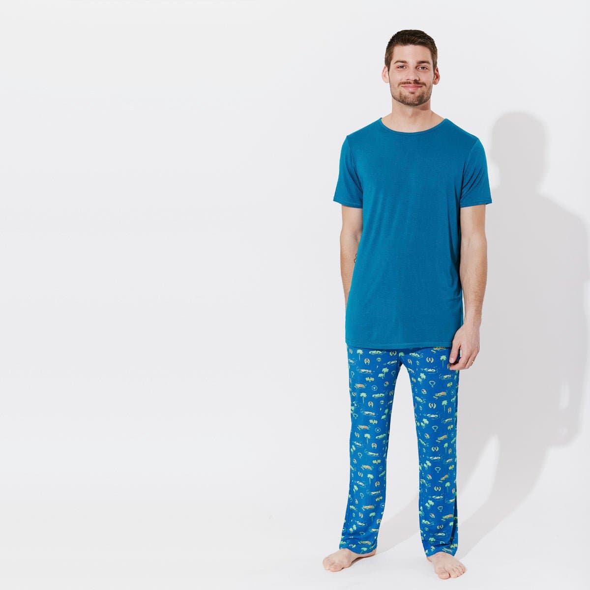 Monaco Blue Bamboo Men's Pajama Set