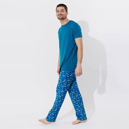 Monaco Blue Bamboo Men's Pajama Set