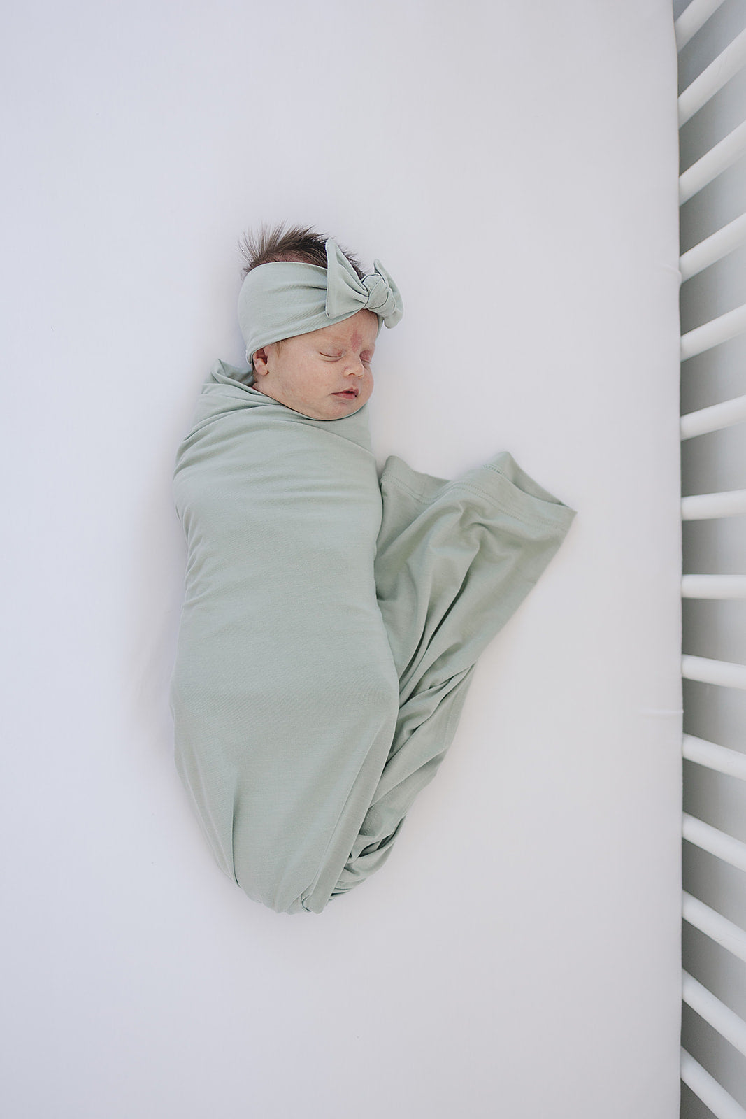 Sage Bamboo Stretch Swaddle