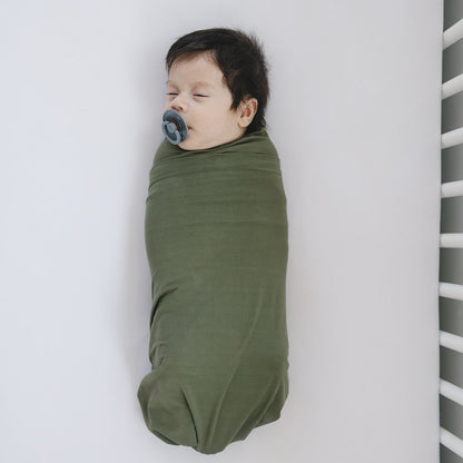 Olive Bamboo Stretch Swaddle