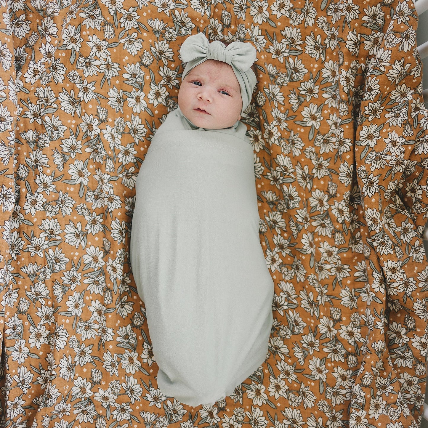 Sage Bamboo Stretch Swaddle