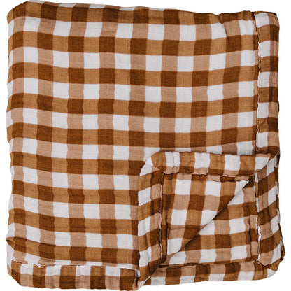 Gingham Muslin Quilt - Ivory Soul