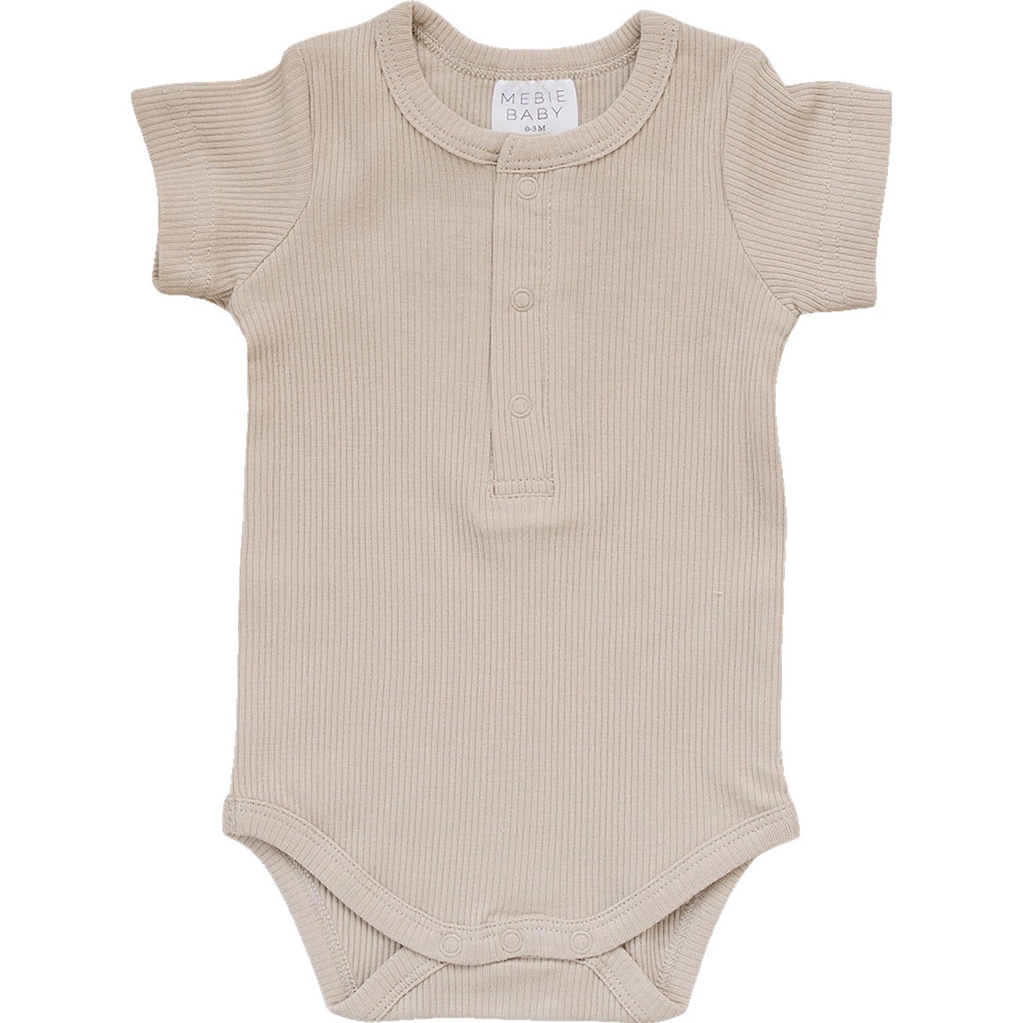 Oatmeal Organic Cotton Ribbed Snap Bodysuit - Ivory Soul