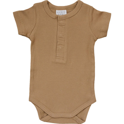 Cafe Organic Cotton Ribbed Snap Bodysuit