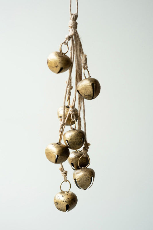 jingle bell bunch on a jute rope