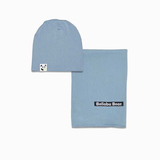 Oasis Teal Bamboo Swaddle & Beanie Set