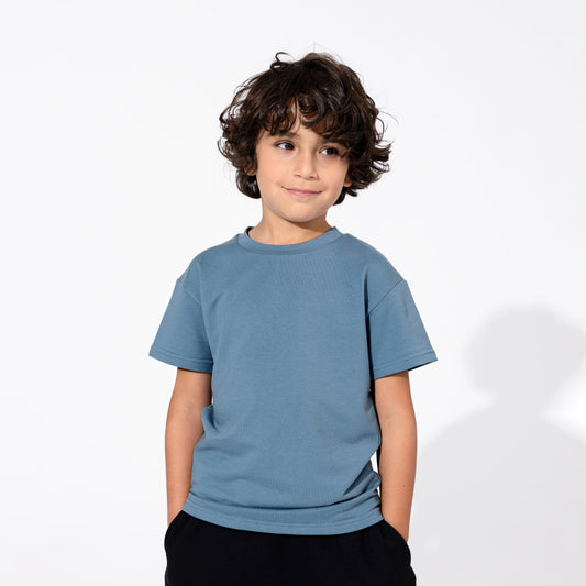 Oasis Teal Bamboo Terry Kids Oversized T-Shirt