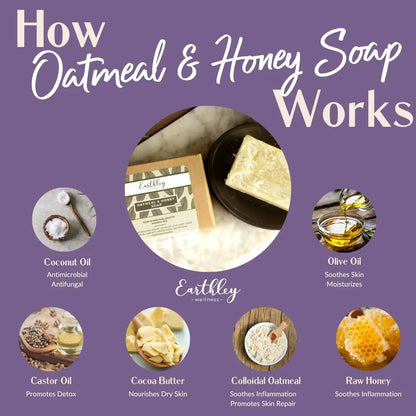 oatmeal + honey soap - for dry, damaged skin