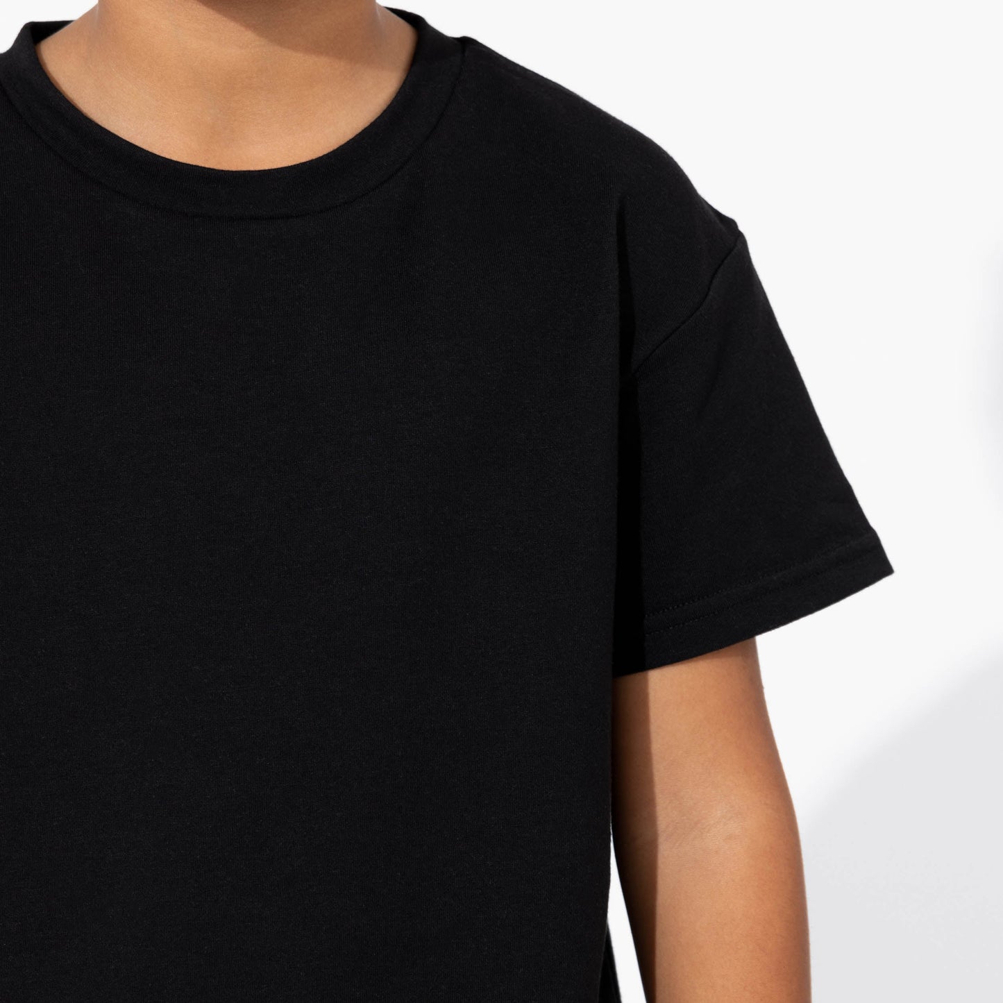 Obsidian Black Bamboo Terry Kids Oversized T-Shirt