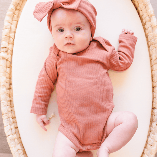 Organic Ribbed Cotton Bodysuit