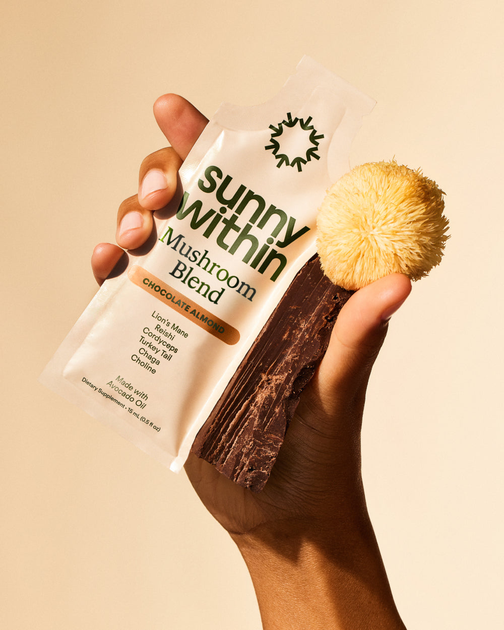 mushroom blend • chocolate almond