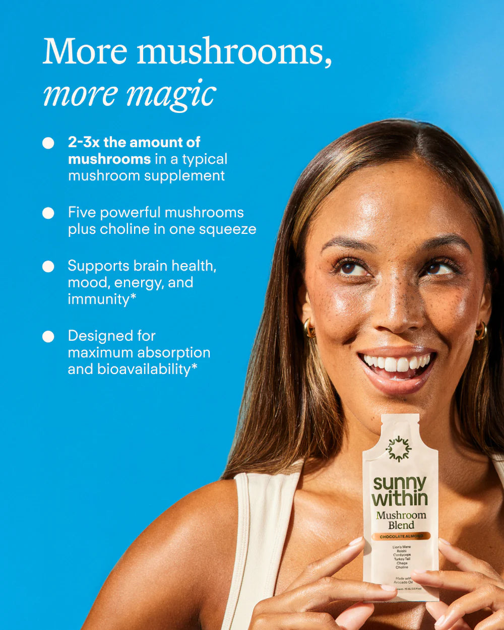 mushroom blend • chocolate almond