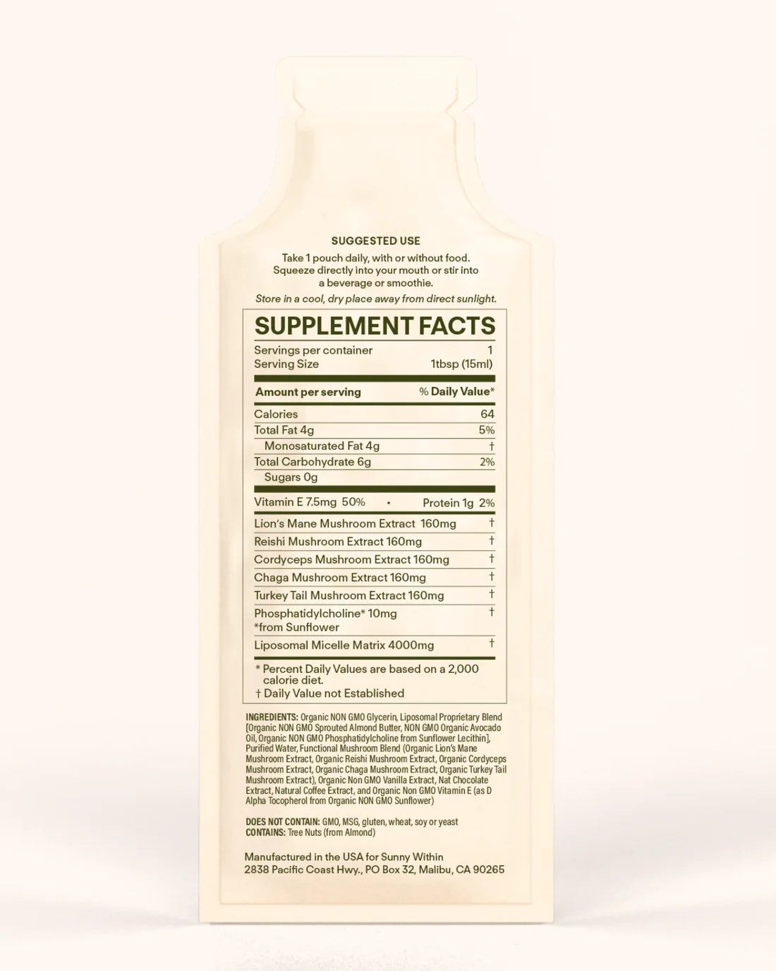 mushroom blend • chocolate almond