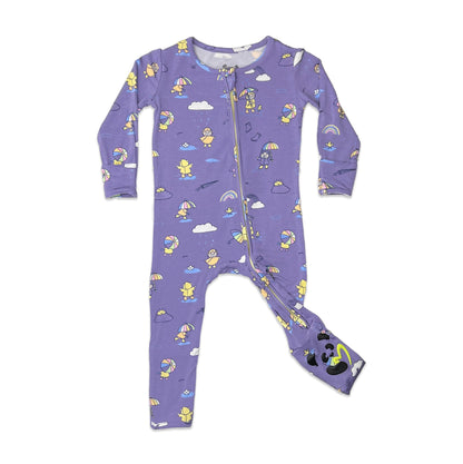 Rainbow Bear Bamboo Convertible Footie