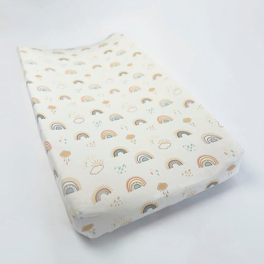 Rainbows Bamboo Changing Pad Cover