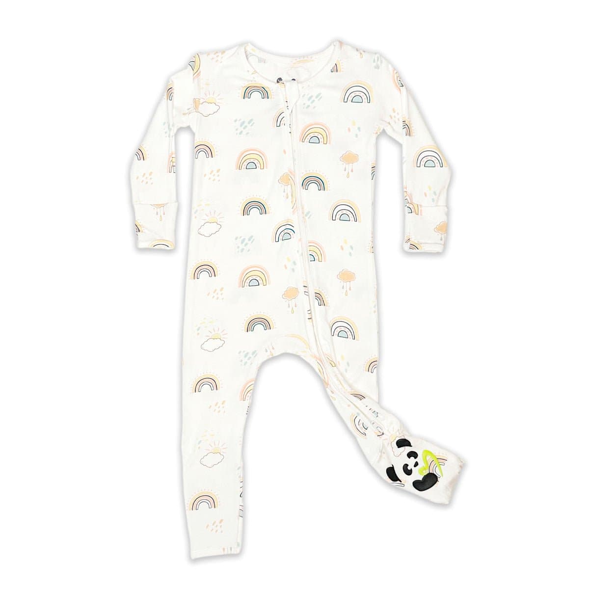 Rainbows Bamboo Convertible Footie - Ivory Soul