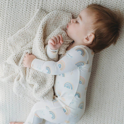 Rainbows Bamboo Convertible Footie - Ivory Soul
